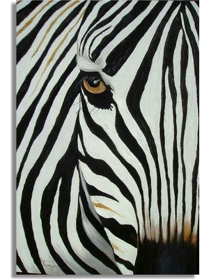 Ece Dizayn Zebra Cam Tablo 50 x 70 cm