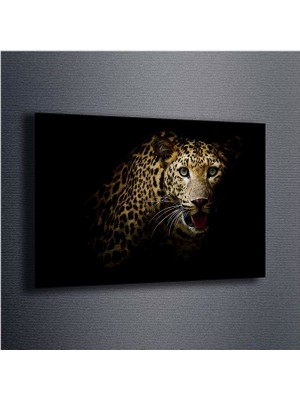 Ece Dizayn Leopar Cam Tablo 50 x 70 cm