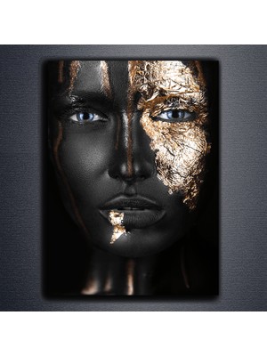 Ece Dizayn Goldface Woman Cam Tablo 50 x 70 cm