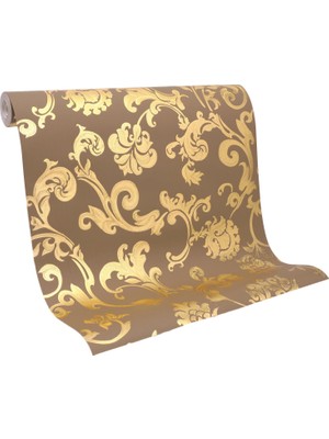 Duvar Kağıdı Siyah&Altın Damask Dash Design Gold Collar -Vinil   