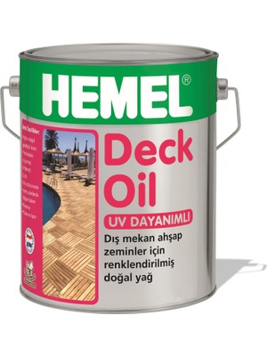 Hemel  Deck Oil 2,5 lt Dış Mekan Ahşap Zeminler İçin Renklendirilmiş Doğal Yağ Tanatone Brown