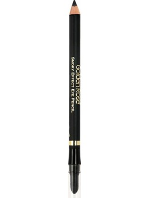 Golden Rose Smoky Effect Eye Pencil No: 01 Deep Black - Sünger Aplikatörlü Siyah Göz Kalemi