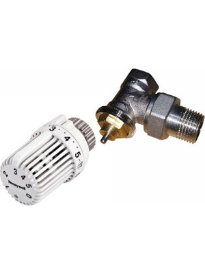 Honeywell 1/2" Köşe Tip Termostatik Radyatör Vana Takımı