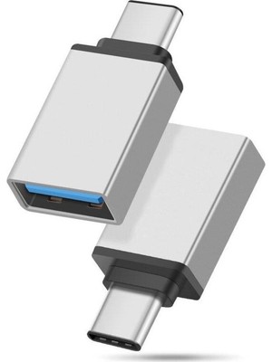 Upjaks USB Dişi To Type-C Erkek Dönüştürücü Otg Çevirici Adaptör Metal