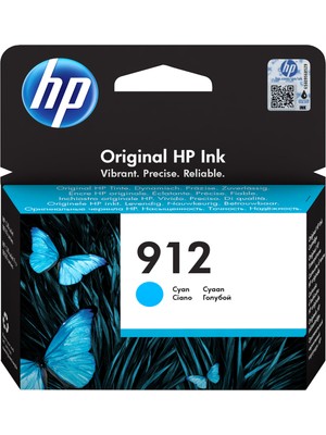 HP 912 Cyan Mürekkep Kartuşu 3YL77AE