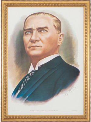 İnter 50x70 Varaklı Duvar Monte Atatürk Portresi INT-030