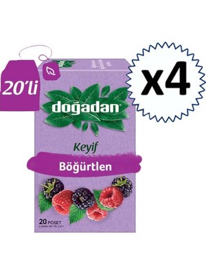 Doğadan Böğürtlen Meyve Çayı 20'li x 4 Adet Sağlıklı Yaşam Tercihi Bitki Çayı