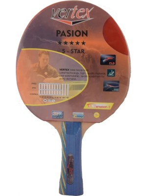 Vertex Passion 5 Yıldız Ittf Onaylı Masa Tenisi Raketi