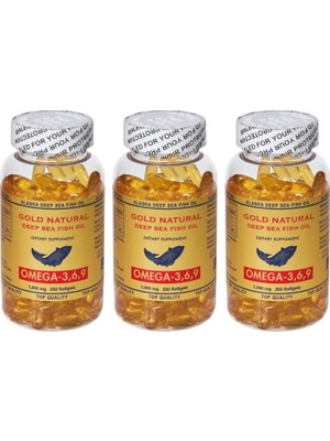 Gold Natural Omega 3.6.9 Balık Yağı 1000 Mg 3 Kutu Toplam 600 Softgel