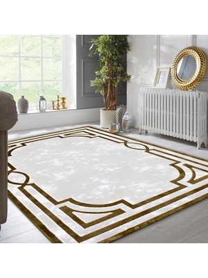 Payidar Halı Gold Plus 2648A Gold-Beyaz 120X170 cm El Oymalı Halı