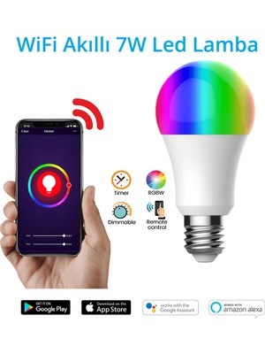 AS8227-CW Wifi Akıllı Ampül 7 Watt LED Lamba