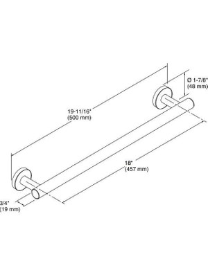 Kohler Purist Uzun Havluluk Krom