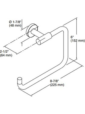 Kohler Purist Yuvarlak Havluluk Krom