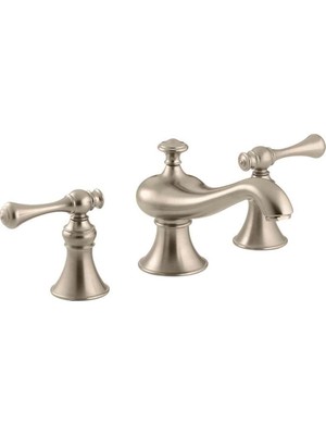 Kohler Revival Traditional Handle 3 Delikli Lavabo Bataryası Brushed Bronz