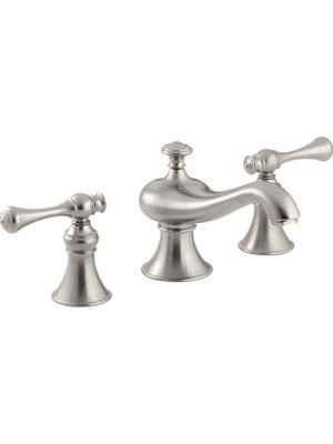 Kohler Revival Traditional Handle 3 Delikli Lavabo Bataryası Brushed Nikel