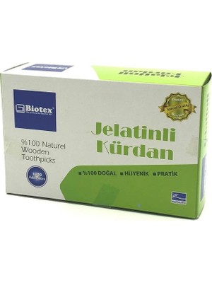 Biotex Doğal Hijyenik Jelatinli Ahşap Kürdan 1000'li