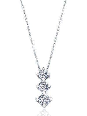 Mia Vento Swarovski Taşlı Tria Gümüş Kolye