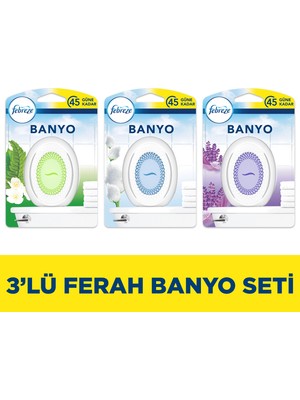 Febreze Hava Ferahlatıcı Banyo Oda Kokusu Temiz Çarşaf Ferahlığı&Lavanta&Dağ Esintisi