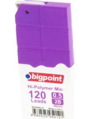 Bigpoint Kalem Ucu 0.5mm 2B 120'li Tüp Mor 12'li Kutu