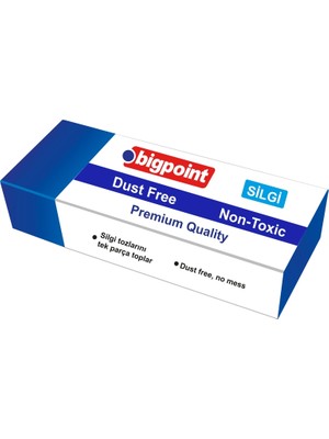 Bigpoint Dust-Free Sinav Silgisi Mavi 24'lü Kutu