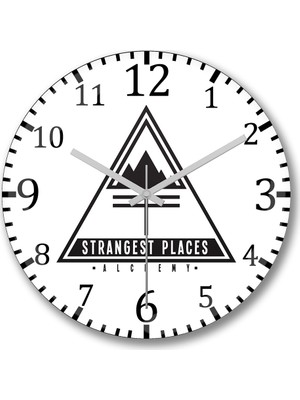 Baskı Dükkanı Alchemy Logo Duvar Saati Bombeli Gercek Cam