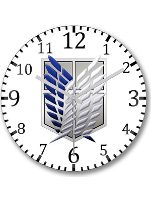 Baskı Dükkanı Attack on Titan Anime Mikasa Levi Eren Dev Shingeki no Duvar Saat