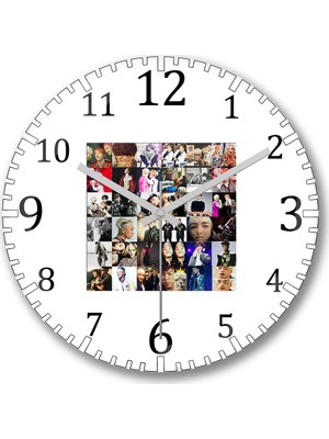 Baskı Dükkanı Bıgbang Vıp 11Duvar Saati Bombeli Gercek Cam