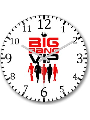 Baskı Dükkanı Bıgbang Vıp Duvar Saati Bombeli Gercek Cam
