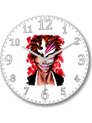 Baskı Dükkanı Bleach İchigo1 Duvar Saati Bombeli Gercek Cam