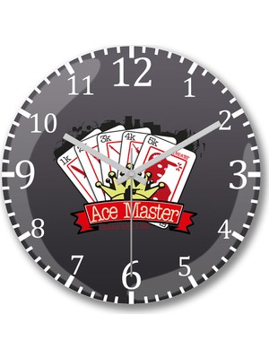 Baskı Dükkanı CSGO Master 2 Duvar Saati Bombeli Gercek Cam