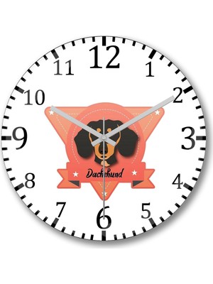 Baskı Dükkanı Daschshund Coleçao Raças Pug Köpek Duvar Saati Bombeli Gercek Cam