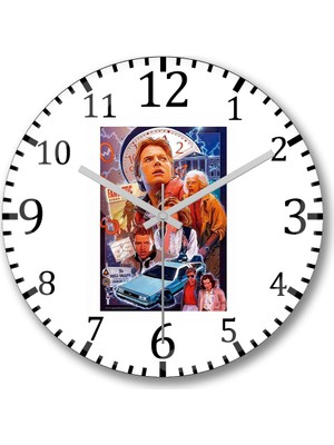 Baskı Dükkanı De Volta Para O Futuro Duvar Saati Bombeli Gercek Cam