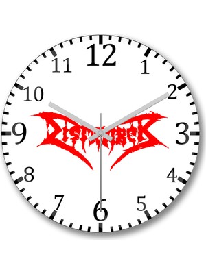 Baskı Dükkanı Dismember1 Duvar Saati Bombeli Gercek Cam