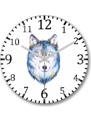 Baskı Dükkanı Dog Ice Duvar Saati Bombeli Gercek Cam