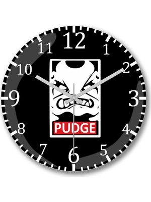 Baskı Dükkanı Dota 2 Pudge Duvar Saati Bombeli Gercek Cam