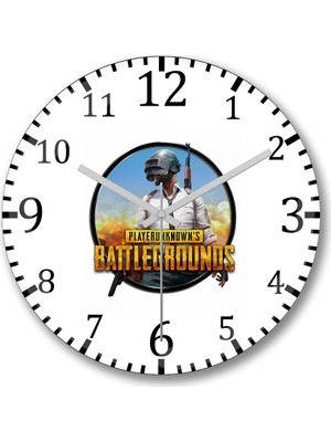 Baskı Dükkanı Enjoy Pugb Duvar Saati Bombeli Gercek Cam