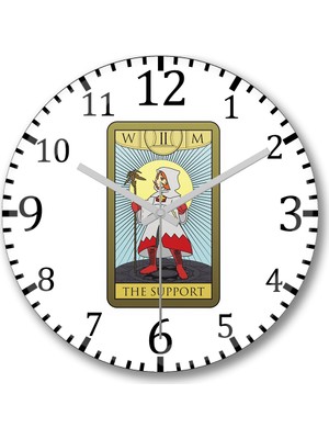 Baskı Dükkanı Final Fantasy III- Mago Branco Duvar Saati Bombeli Gercek Cam
