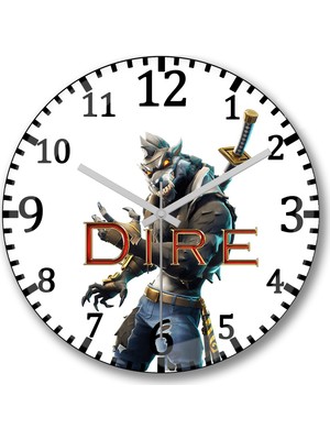 Baskı Dükkanı Fortnite Duvar Saati Bombeli Gercek Cam