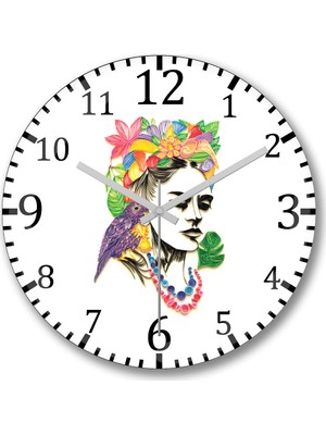 Baskı Dükkanı Frida Kahlo Duvar Saati Bombeli Gercek Cam----Ücretsiz Kargo----