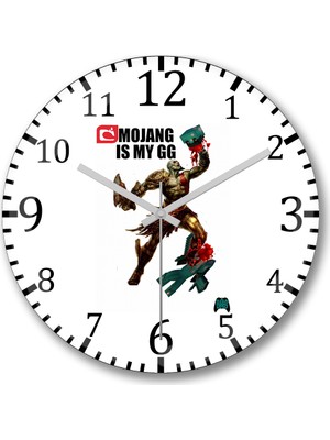 Baskı Dükkanı Games Duvar Saati Bombeli Gercek Cam