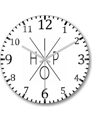 Baskı Dükkanı Hippie Duvar Saati Bombeli Gercek Cam