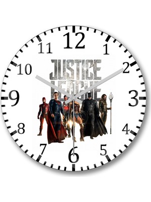Baskı Dükkanı Justiceiro Modelo Duvar Saati Bombeli Gercek Cam