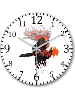 Baskı Dükkanı Koi Balığı Duvar Saati Bombeli Gercek Cam