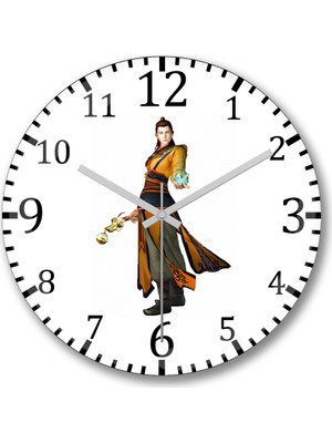 Baskı Dükkanı Metin Shaman Duvar Saati Bombeli Gercek Cam