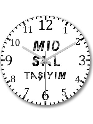 Baskı Dükkanı Mightor Duvar Saati Bombeli Gercek Cam