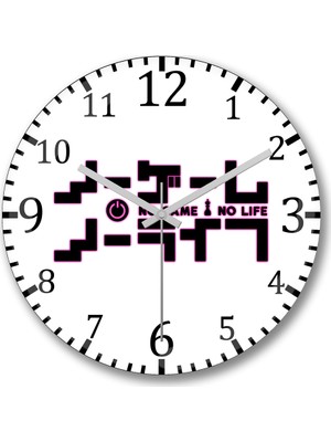 Baskı Dükkanı No Game No Life1 Duvar Saati Bombeli Gercek Cam