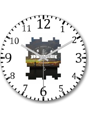 Baskı Dükkanı O Samba Bate Outra Vez Duvar Saati Bombeli Gercek Cam