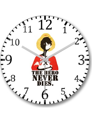 Baskı Dükkanı One Piece Mugiwara's Duvar Saati Bombeli Gercek Cam