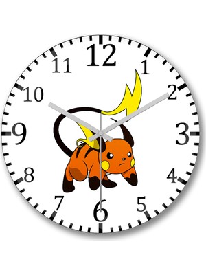 Baskı Dükkanı Pokemon Go Team İnstinct Duvar Saati Bombeli Gercek Cam