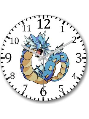 Baskı Dükkanı Pokemon Pikaccu Duvar Saati Bombeli Gercek Cam